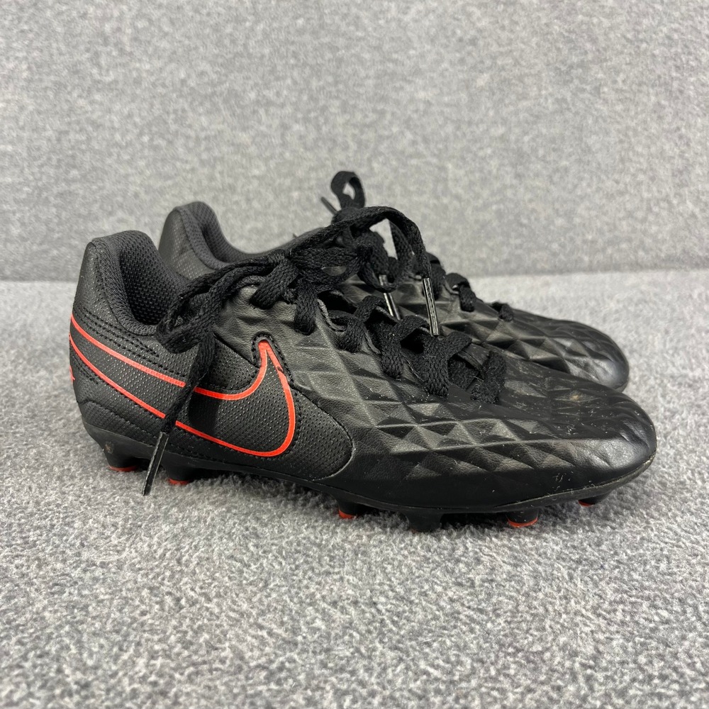 Nike Tiempo Legend 8 Club MG Kids 12C Black Red Soccer‎ Cleats AT5881-060 Boots